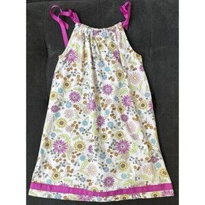 Hanna Andersson Summer Floral Pillowcase Dress 130 (8) 100% Cotton